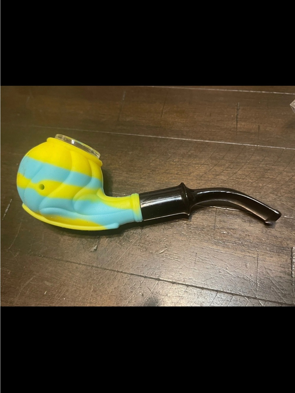 Silicone Smoking Pipe with Glass Bowl for Cigarette cigar pipe（ 6 inch  ）yellow